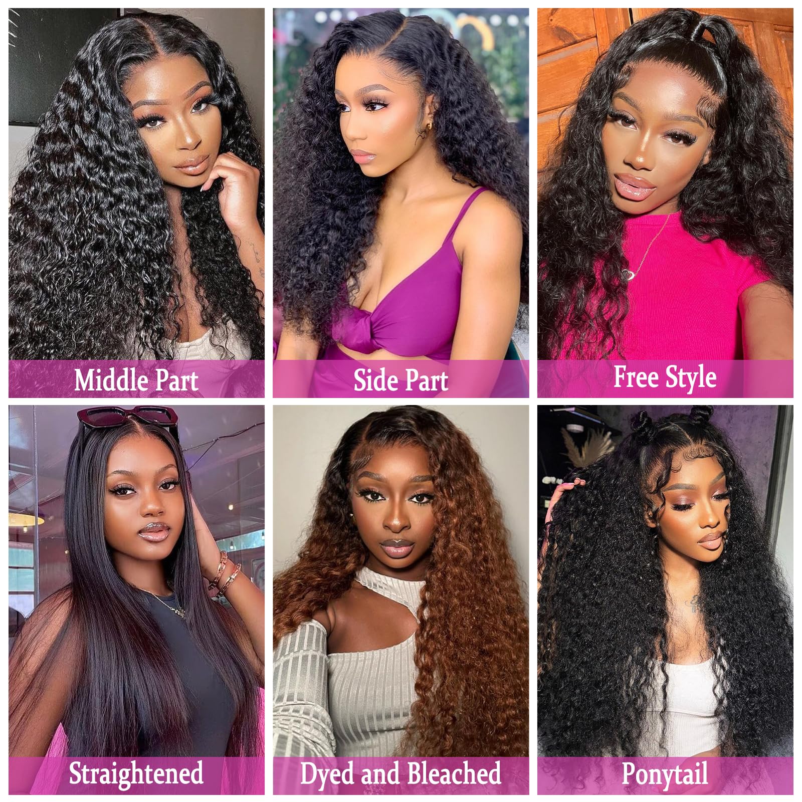28 Inch 13X6 Deep Wave Lace Front Wigs Human Hair - Pre Plucked 200% Density HD Lace Frontal Wigs for Women | Curly Human Hair Wig | Wet & Wavy HD Lace Front Wigs | Perfect for Daily Wear, Parties, Cosplay & Special Occasions
