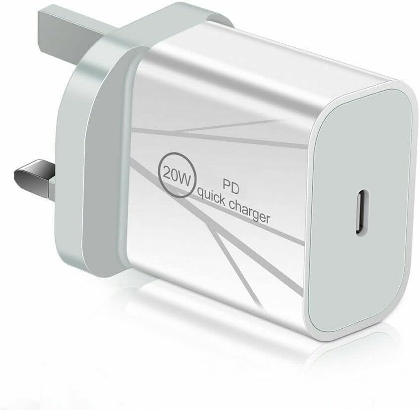 Samsung Galaxy Z Flip 6/Z Fold 6/Z Flip 5/Z Fold 5/Z Flip 4 Fast Charger - 20W USB C Wall Charger with 1M Cable - UK 3 Pin Plug for Quick Phone Charging | Perfect for Home, Office & Travel Use