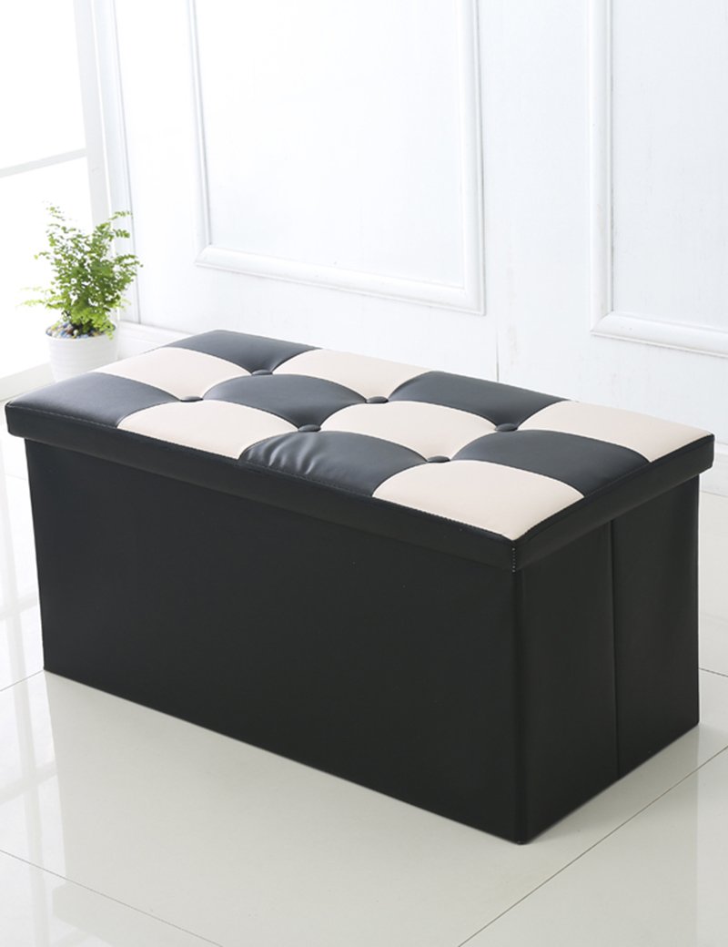 Multi-Functional Storage Stool - Rectangular Ottoman with Lid, Convertible to Bed Stool & Storage Box for Living Room, Bedroom, Entryway (Color: H) - Perfect for Small Space Organization & Extra Seating