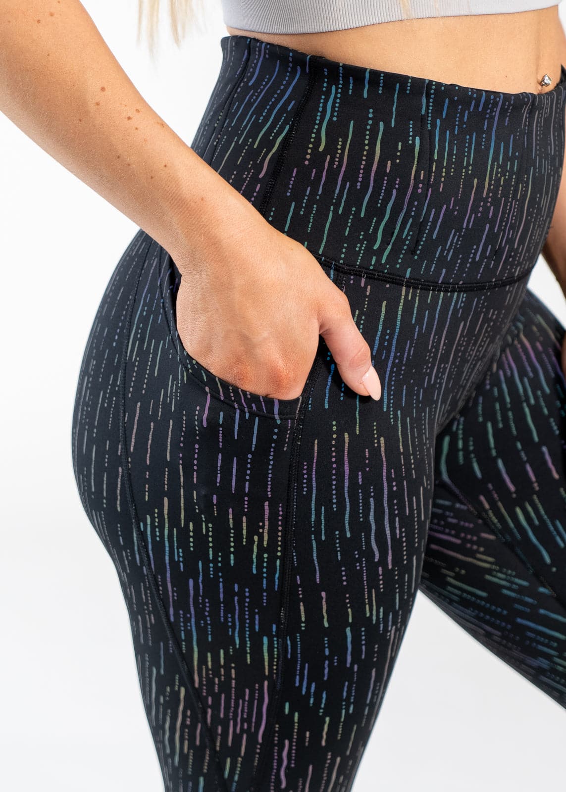 Concealed Carry Leggings with Hidden Pockets - Holographic Rain-Resistant Yoga Pants for Women | Perfect for Gym, Running & Everyday Wear