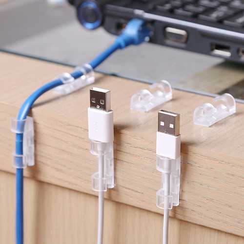 Bakeey 16-Piece Large Wire Cable Holder Clip Winder - Cable Organizer for Home Office, Desk, TV, Computer, and Electronics Management - Perfect for Cord Storage and Cable Management Solutions