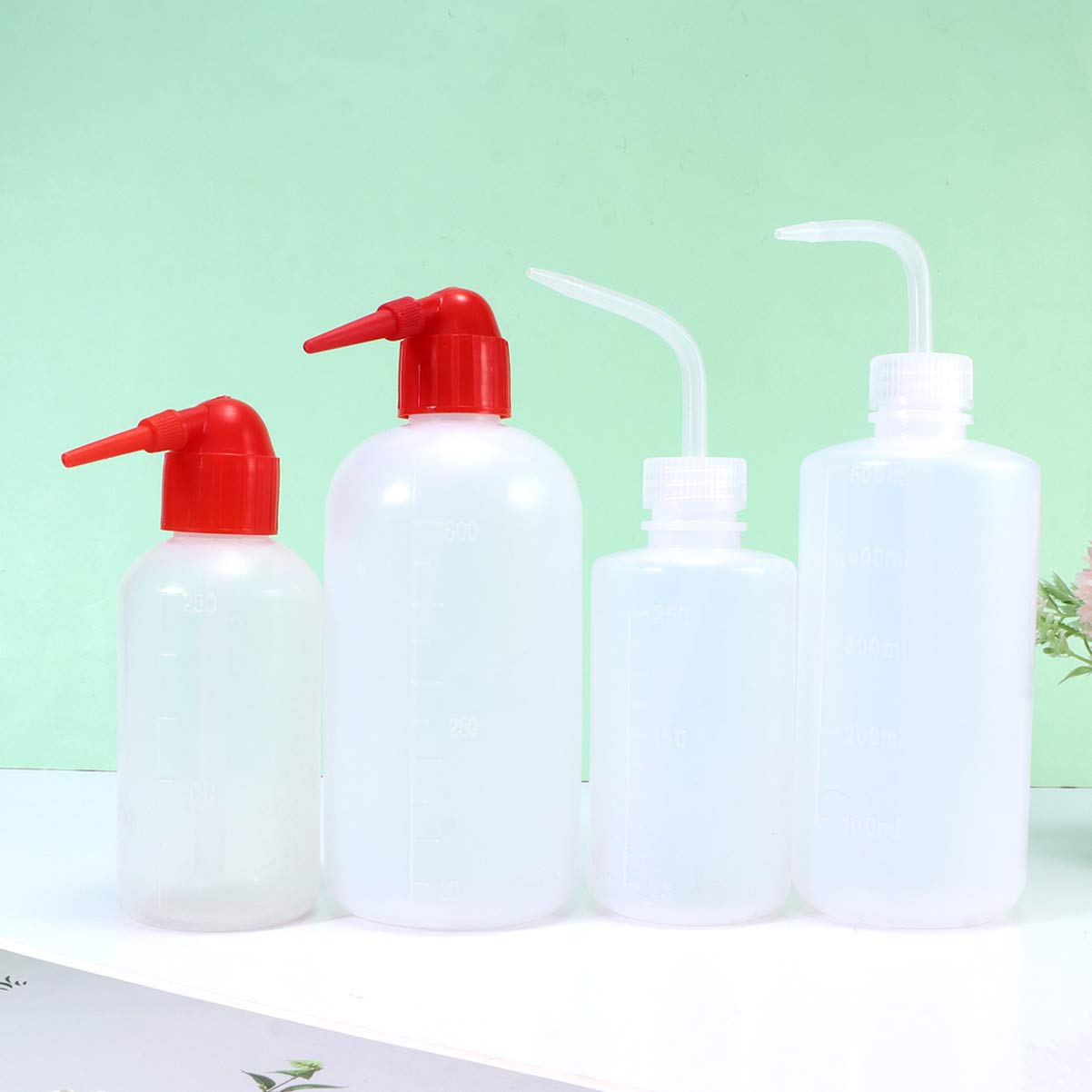 EXCEART 4pcs 500ml Plastic Hair Dye Bottles for Salon & Home Use