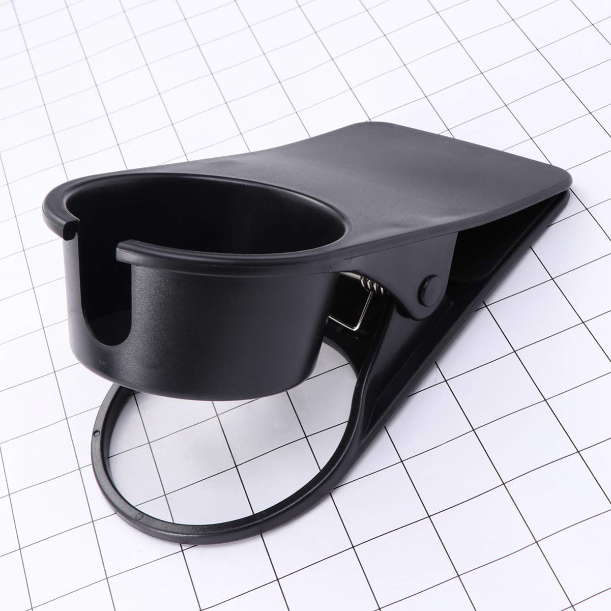 Desk Cup Holder - Adjustable Coffee Mug Stand with Clip for Coffee Cups, Drinking Glasses & Cans | Perfect for Office, Home & Car Use (2nd Gen Disc Clip Design)