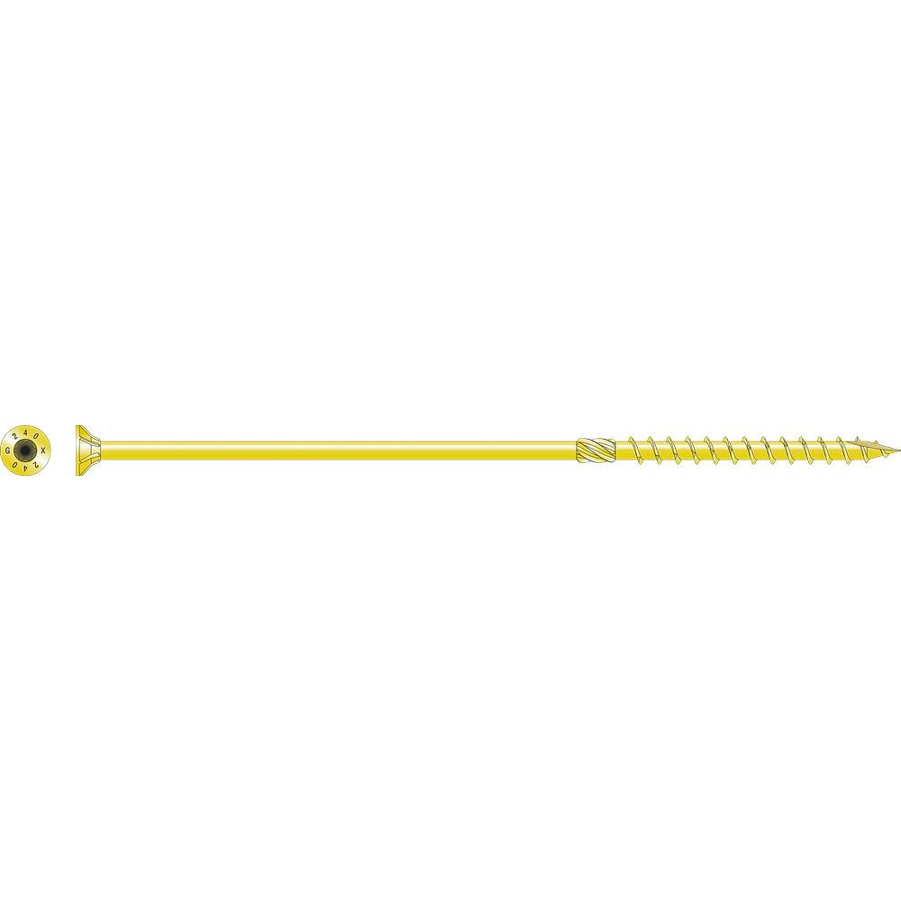 **Simpson Strong-Tie SDCP22912 Strong-Drive SDCP Timber-CP Screw — 0.315-in. x 9-1/2-in. T40, Yellow Zinc (250-Qty) | Heavy-Duty Construction Screws for Wood Framing, Decking & Structural Applications**