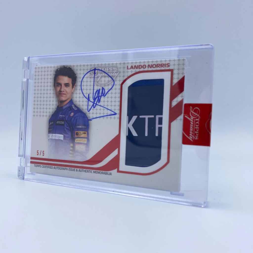 2021 Lando Norris Dynasty Autograph Patch #DAP LNI - 5/5 Red - Limited Edition Racing Memorabilia for F1 Fans & Collectors - Perfect for Display, Gifts, and Sports Collections