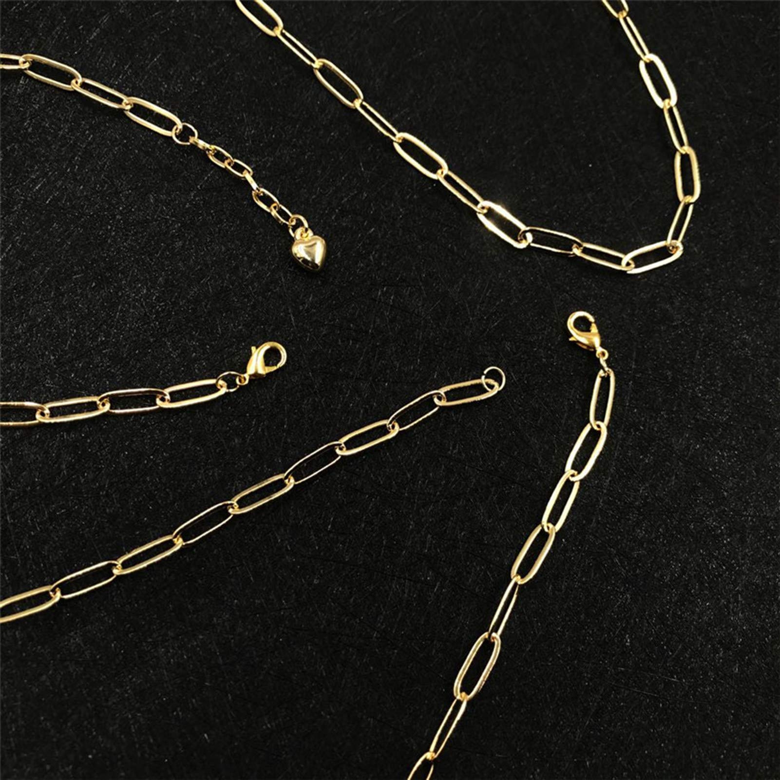 Fashion Women's Copper Plated Solid Color Paperclip Necklace Choker Jewelry Gift - Elegant Costume Jewelry for Everyday Wear & Special Occasions