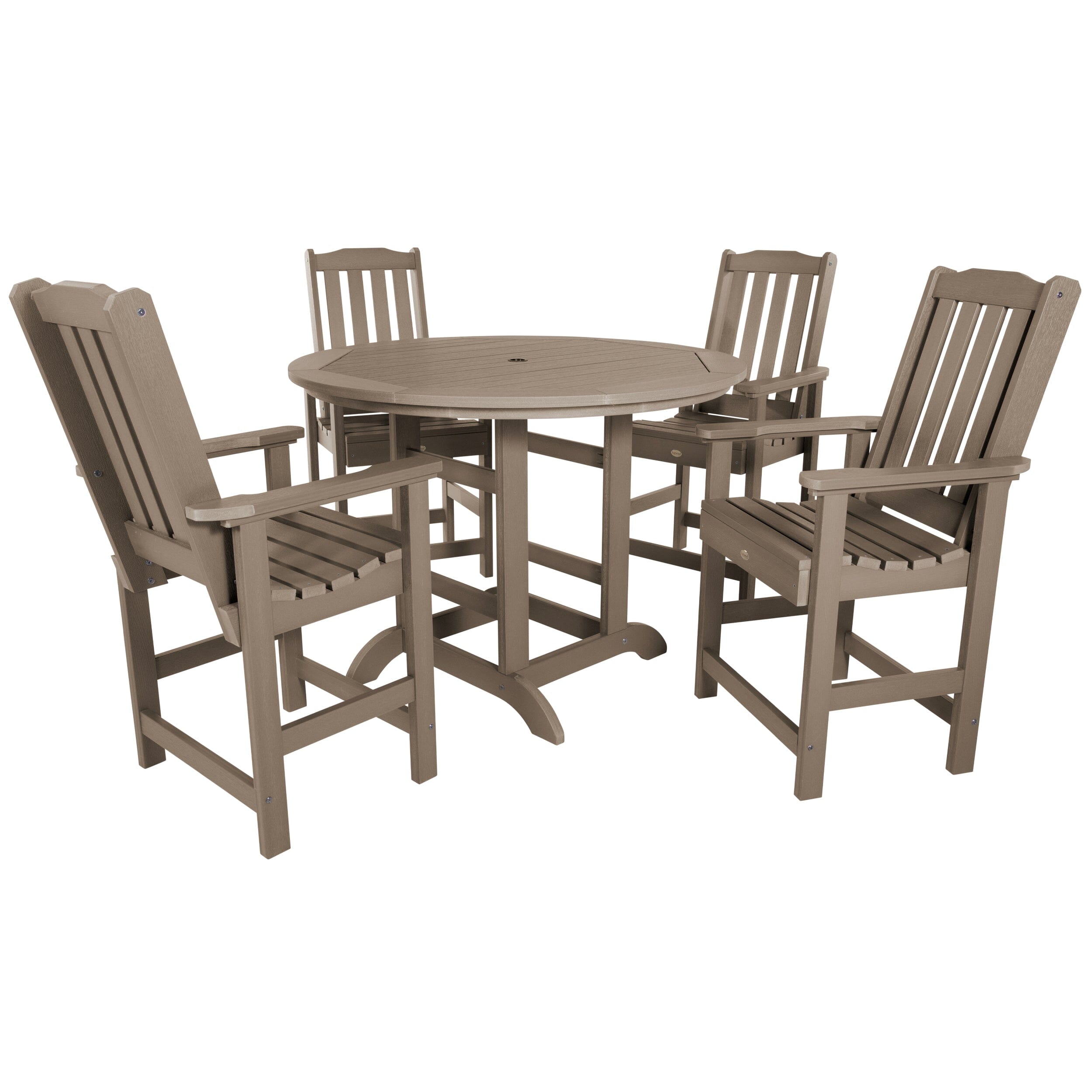 Lehigh 5-Piece 48-Inch Round Counter Height Dining Set – Perfect for Small Spaces, Breakfast Nooks & Outdoor Patios