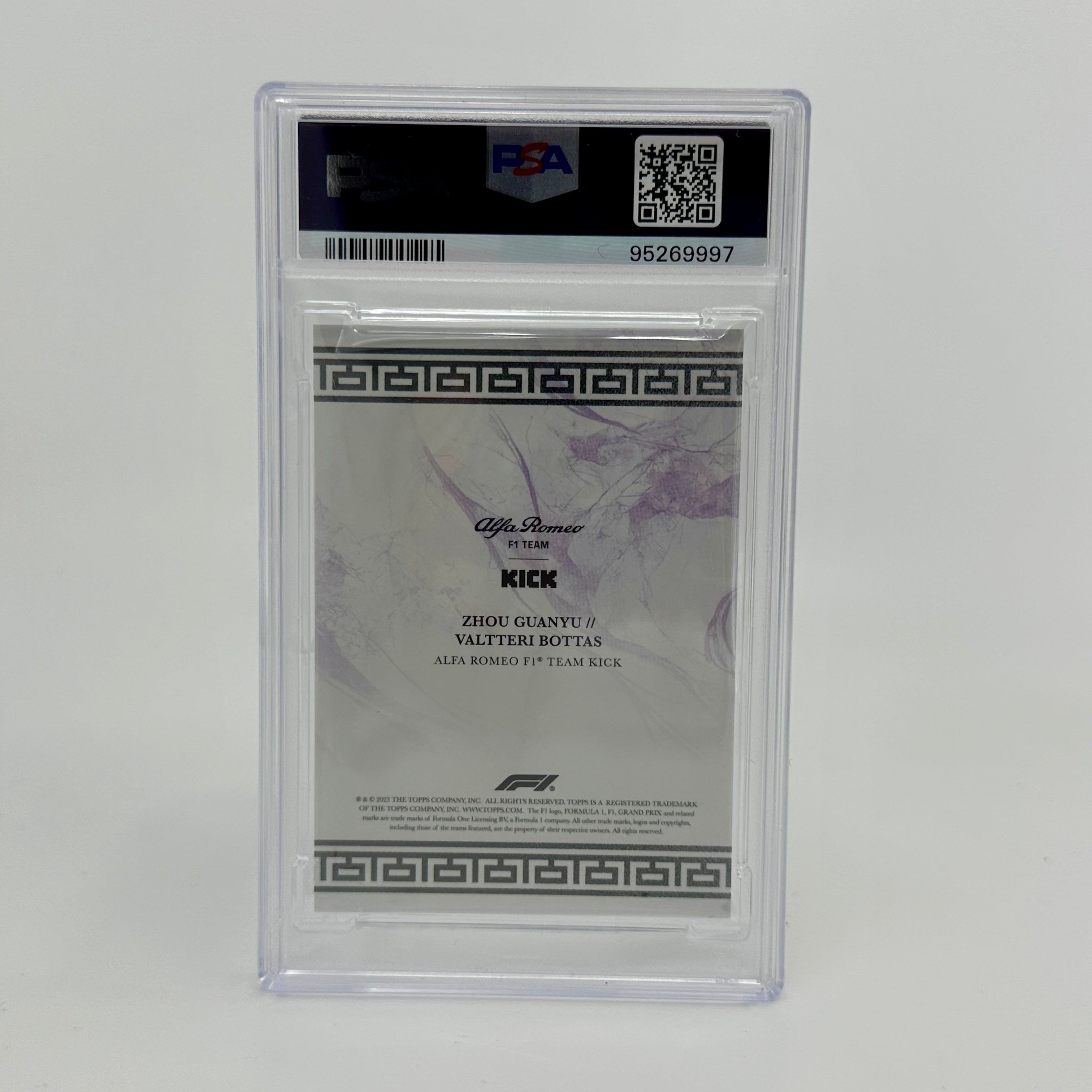 2023 Alfa Romeo Bottas & Guanyu Eccellenza La Squadra PSA 8 Graded Trading Card - Perfect for F1 Collectors and Motorsport Memorabilia Enthusiasts