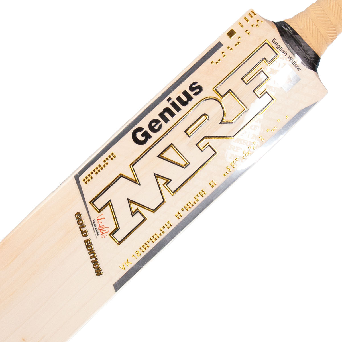 MRF Genius Gold Edition Junior Cricket Bat - Lightweight & Durable for Kids & Youth | Perfect for Training, Matches & Backyard Cricket Games