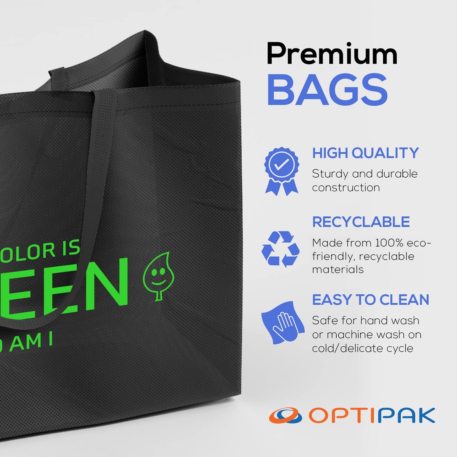 Eco-Friendly Reusable Grocery Bags - Durable Non-Woven Fabric Shopping Totes for Groceries, Kitchen Storage & Food Delivery - Perfect for Supermarkets, Farmers Markets & Zero Waste Lifestyle