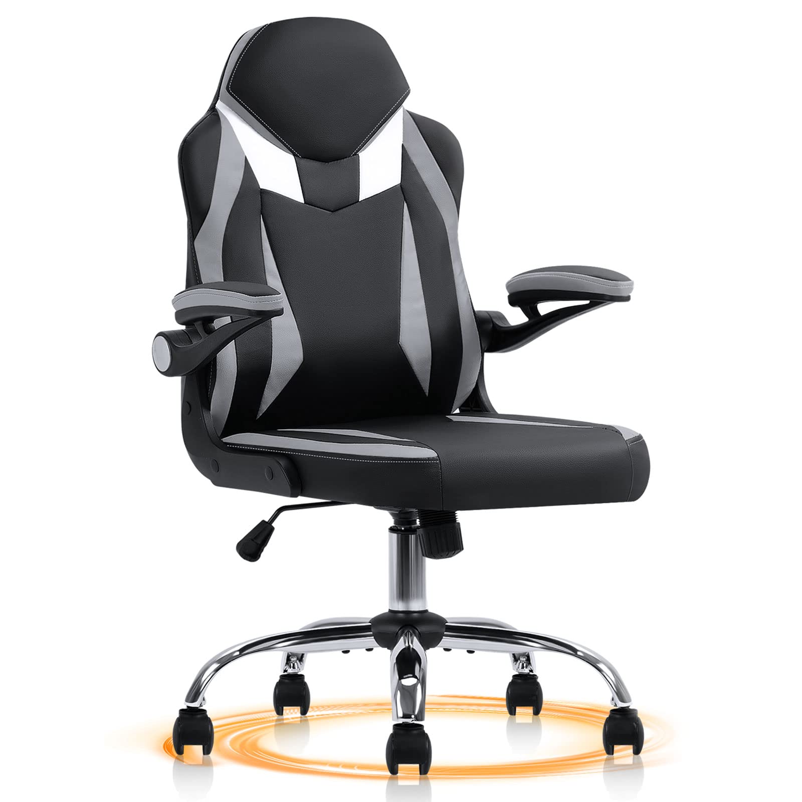 SEATZONE Ergonomic Gaming Chair for Adults & Teens - Adjustable Office Desk Chair with Lumbar Support & Armrests - Perfect for PC Gaming, Work, and Home Office Use