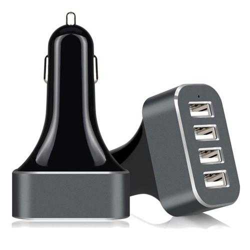 48W 4-Port USB Car Charger Fast Charging for iPhone Samsung Huawei iPad - Perfect for Road Trips & Family Travel