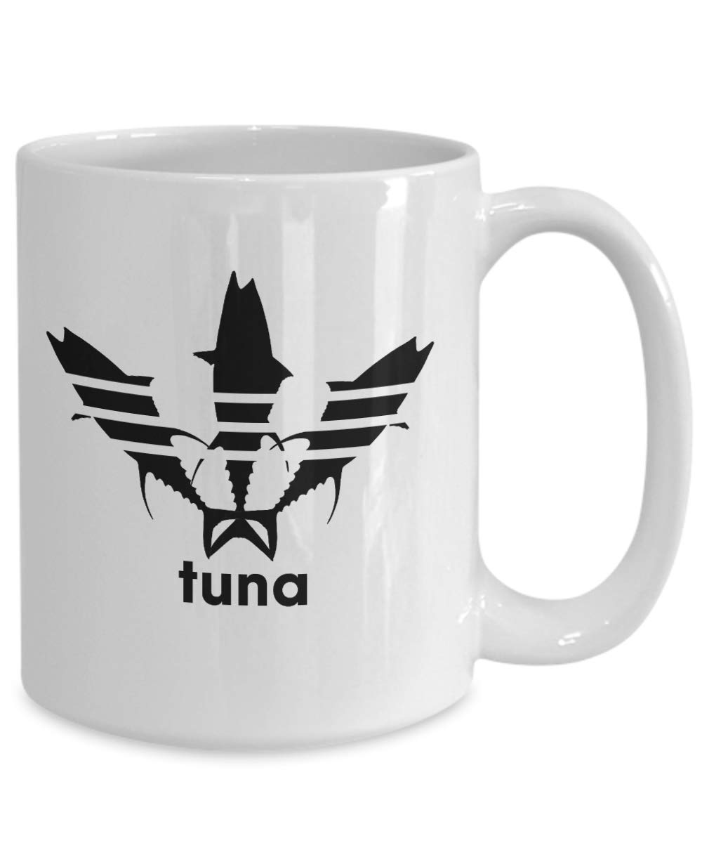 15oz White Coffee Mug for Tuna Fishing Fans - Funny Fisherman Fish Parody Design - Perfect Gift for Anglers & Fishing Enthusiasts