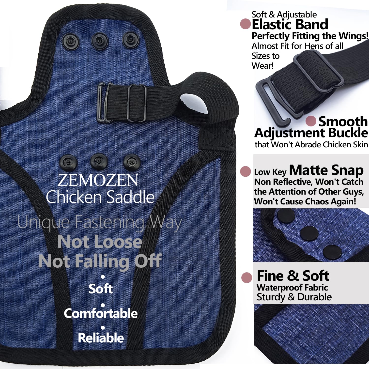 Chicken Saddle for Hens - Protective Poultry Apron to Prevent Feather Loss & Injury | Perfect for Backyard Chickens, Egg Layers & Free-Range Birds | Use for Comfort & Safety During Mating Season