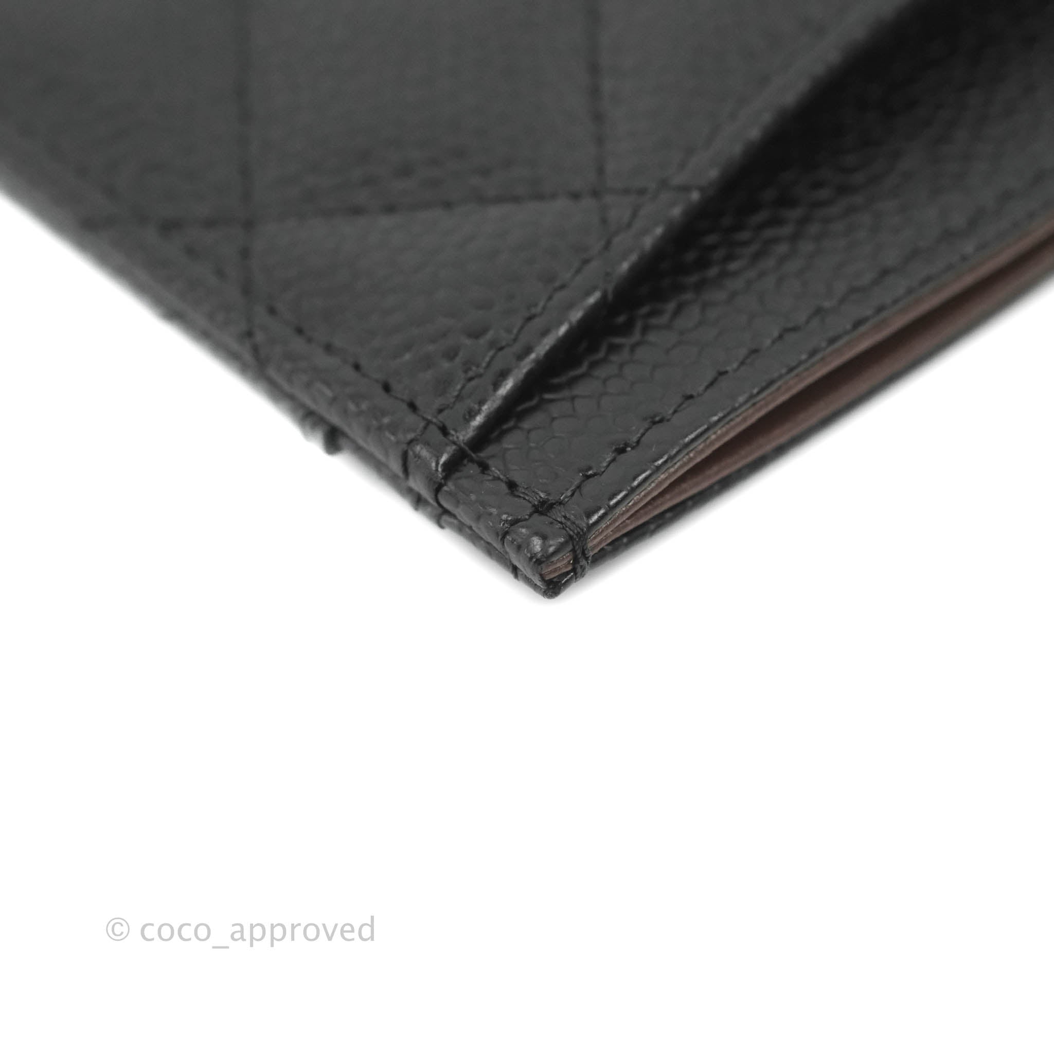 Chanel Classic Flat Card Holder in Black Caviar Leather with Gold Hardware - Perfect for Everyday Use & Luxury Gift Giving
