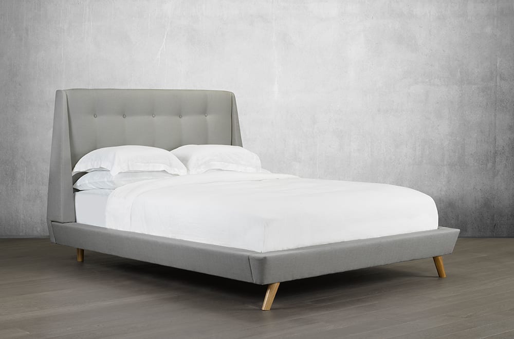 Canadian Made Bed Frame with Scandinavian Design - Modern Minimalist Style for Bedroom, Guest Room & Airbnb