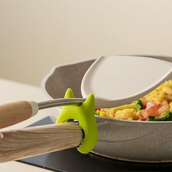 BIRZAR Silicone Spoon Spatula Holder - 2 Pack Multicolor Kitchen Utensil Rest for Pots & Pans - Heat Resistant Cooking Tool for Spoons, Ladles & Spatulas - Perfect for Stovetop, Countertop & Kitchen Organization
