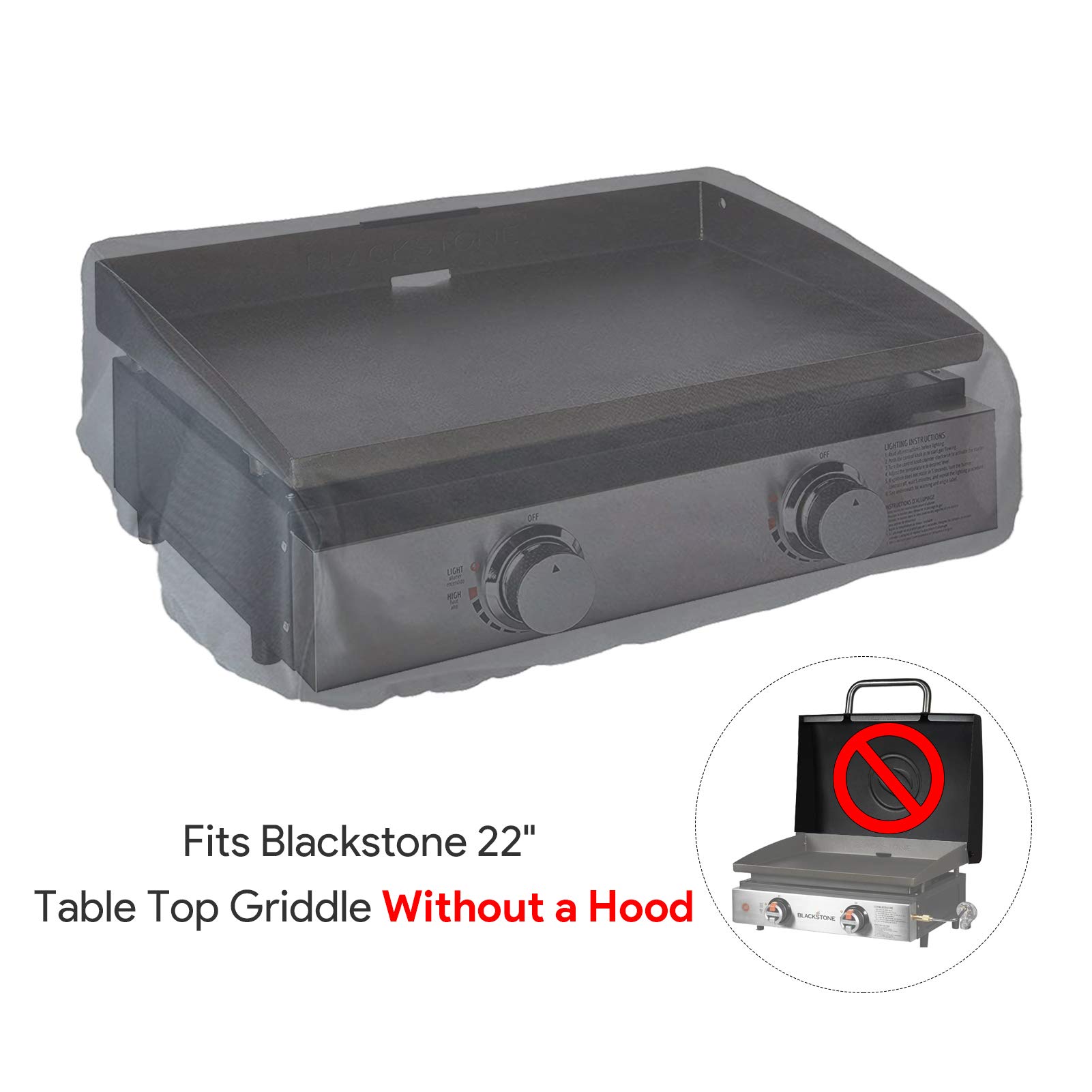 **Heavy Duty 600D Waterproof Polyester Griddle Cover Kit for Blackstone 22