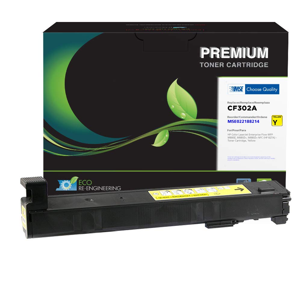 High-Quality MSE Remanufactured Toner Cartridge Replacement for HP CF302A (HP 827A) - Yellow | Compatible with HP LaserJet Printers for Home & Office Use