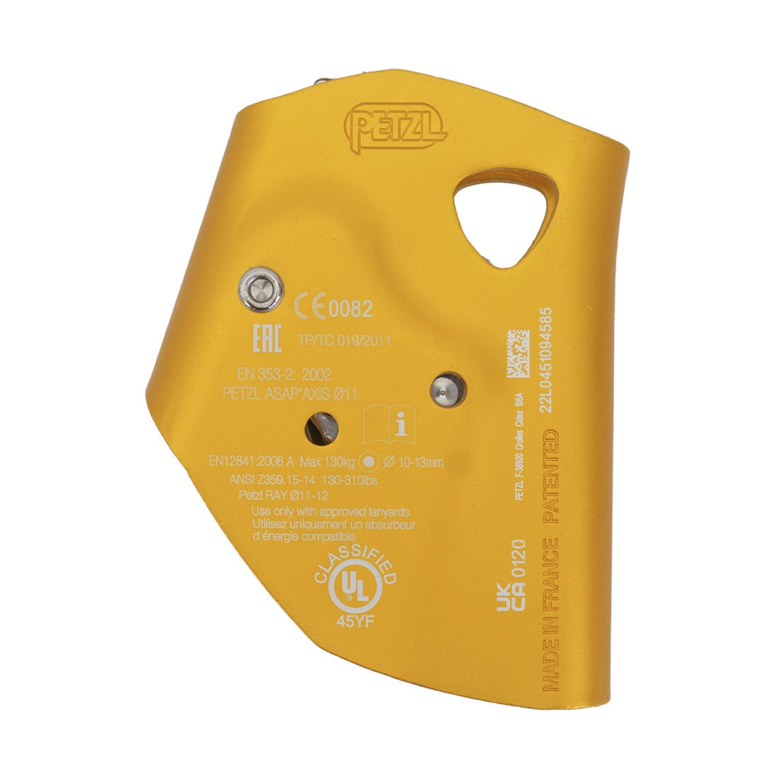Petzl ASAP Locking Rope Grab - Fall Protection Safety Device for Climbing, Rescue & Work at Height | Ideal for Rock Climbing, Arborist Work & Industrial Safety