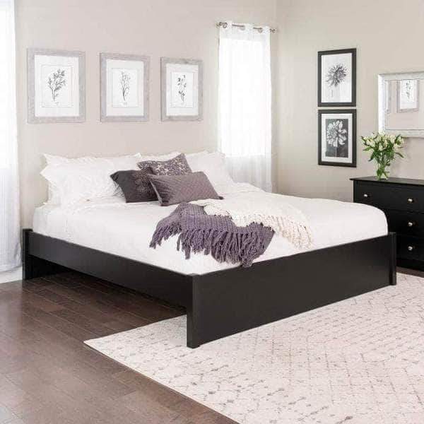 Select 4 Post Platform Bed Frame - Queen/King Size, Multiple Finish Options | Elegant Bedroom Furniture for Master Suite or Guest Room