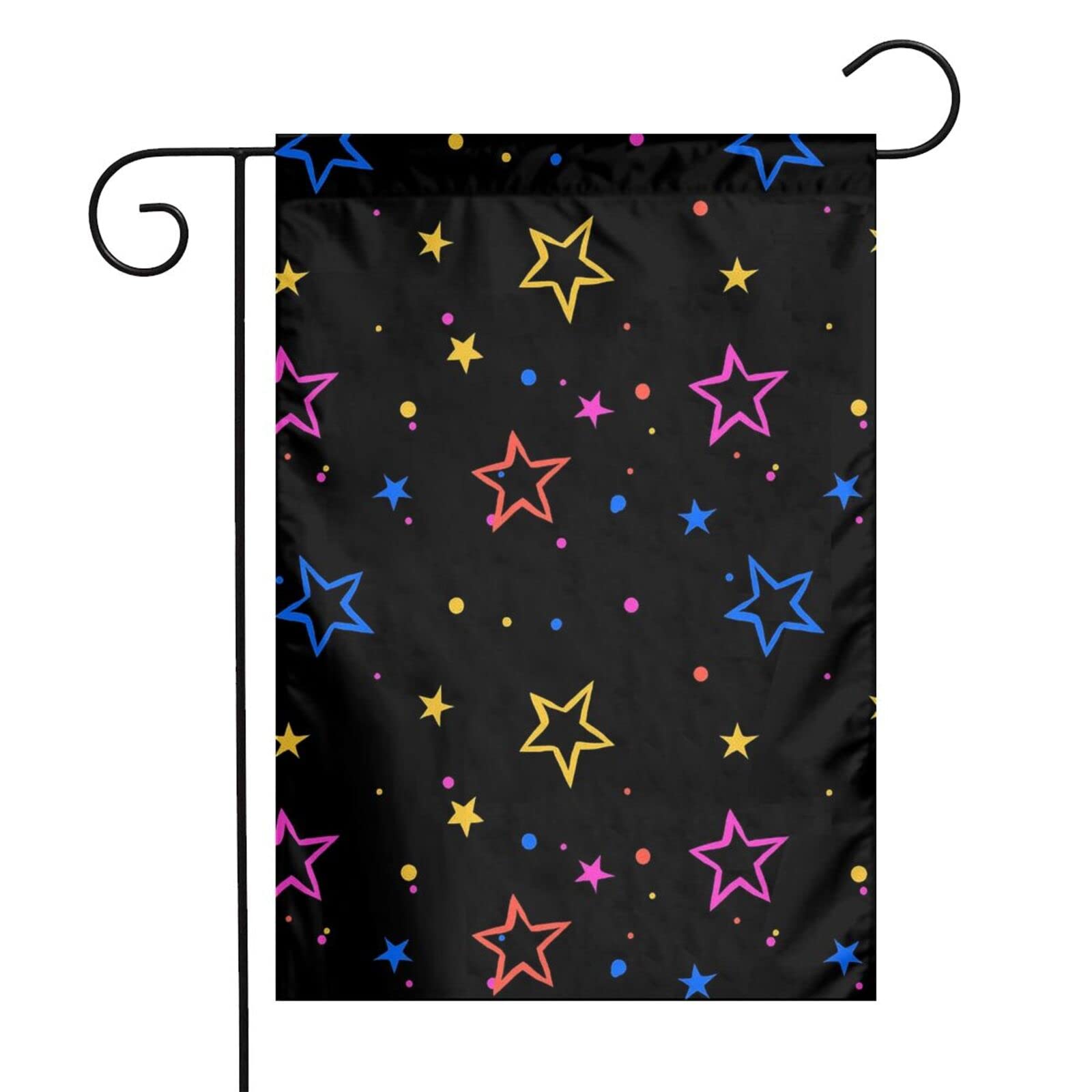 St. Patrick's Day Garden Flag 12x18 Inches - Doodle Style Falling Stars & Comets Sky Design, Double Sided Vertical Holiday Decor for Farmhouse, Yard, Porch, Outdoor Spring Decorations | Perfect for Patio, Garden, and Front Door Welcome Decor