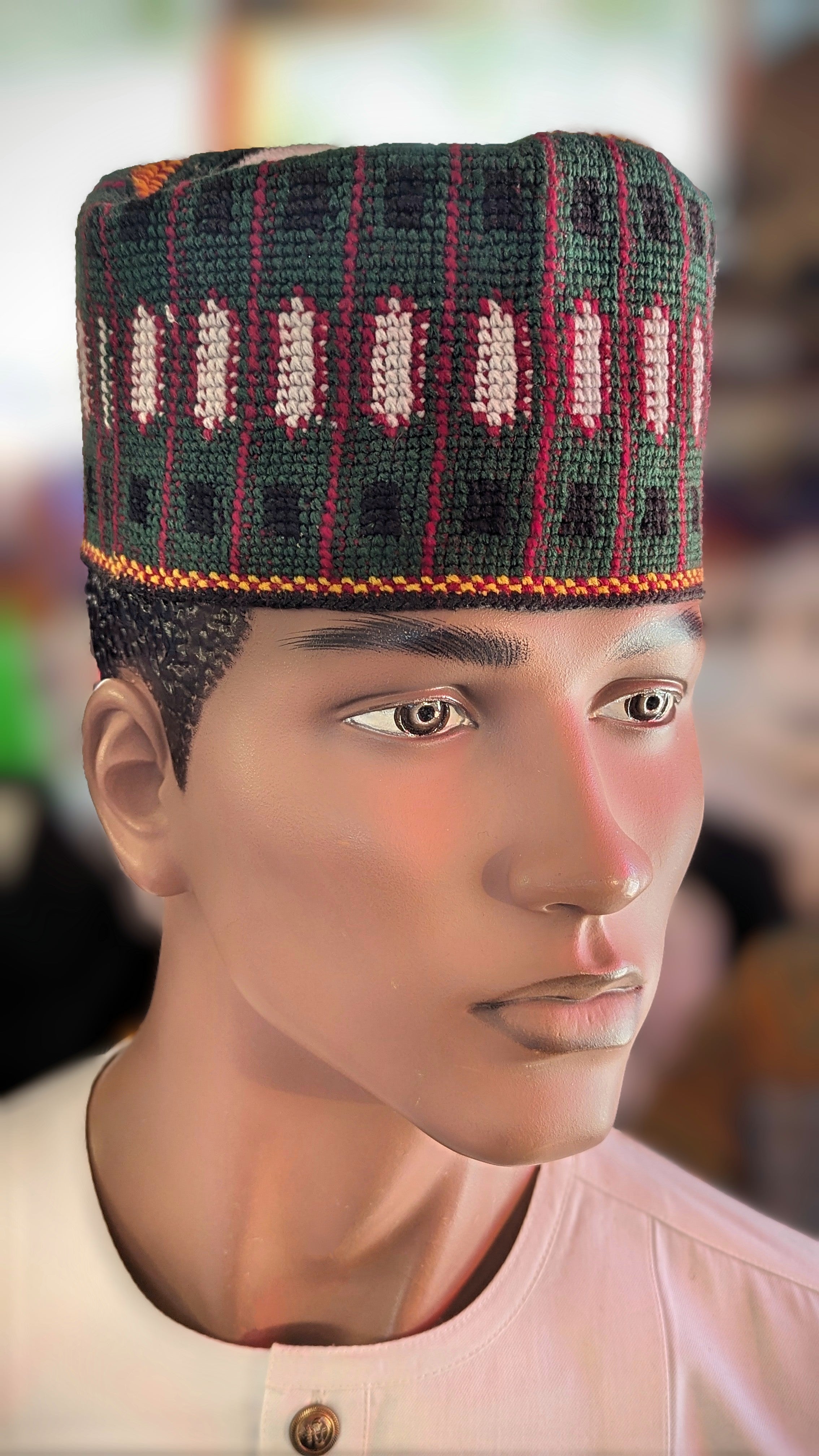 Authentic Nigerian Mallam Kufi Handwoven Hat - Premium Traditional Abuja Cap for Men - Perfect for Weddings, Cultural Events & Special Occasions