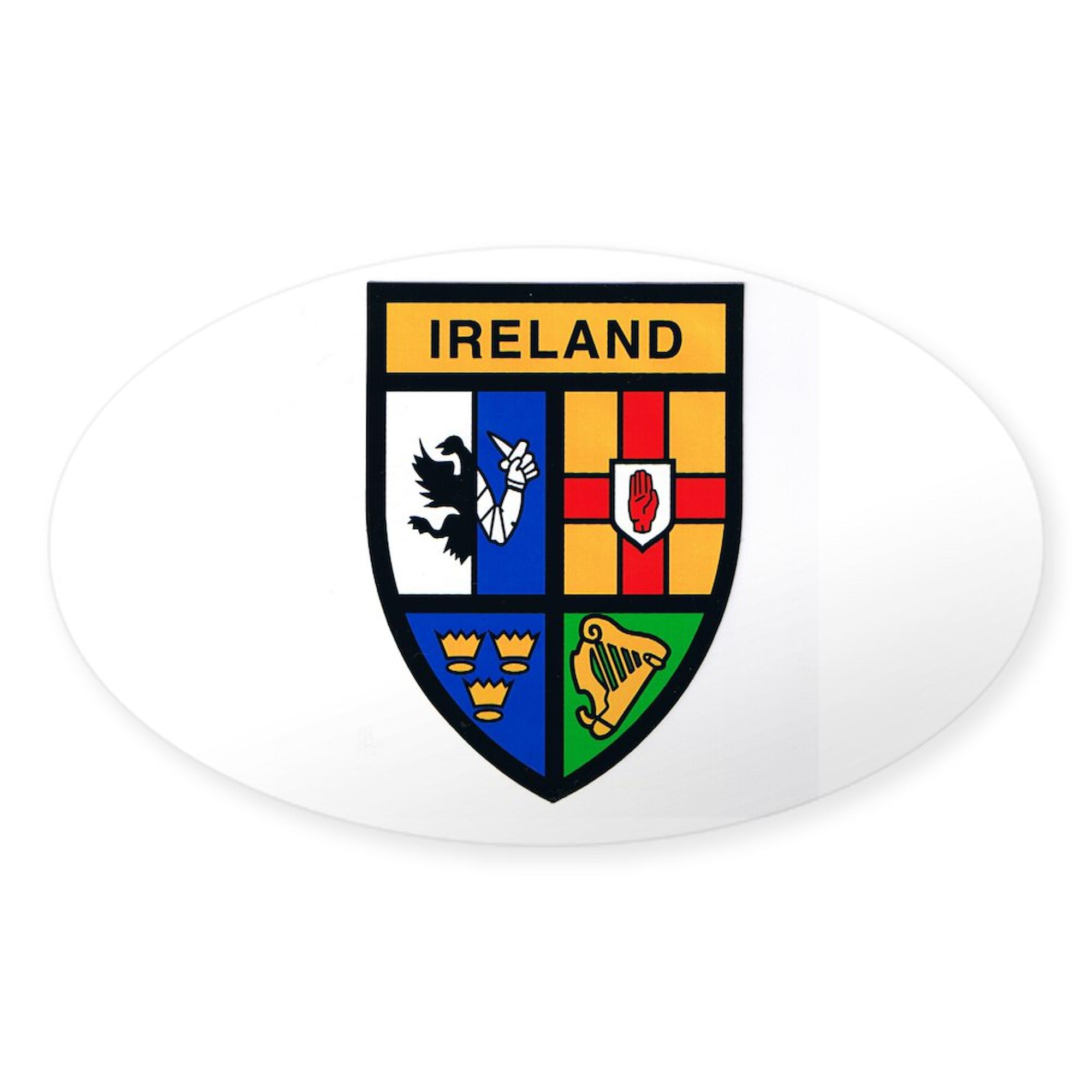 Ireland Oval Car Bumper Sticker - Waterproof Vinyl Decal for Cars, Laptops, Windows | Perfect for Travel Enthusiasts & Irish Pride Display