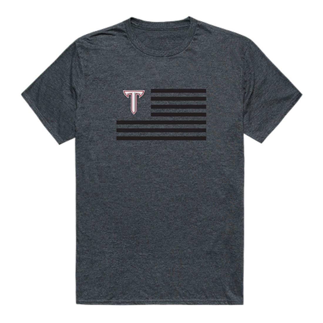 Troy Trojans USA Flag Tee - Heather Charcoal for Game Day