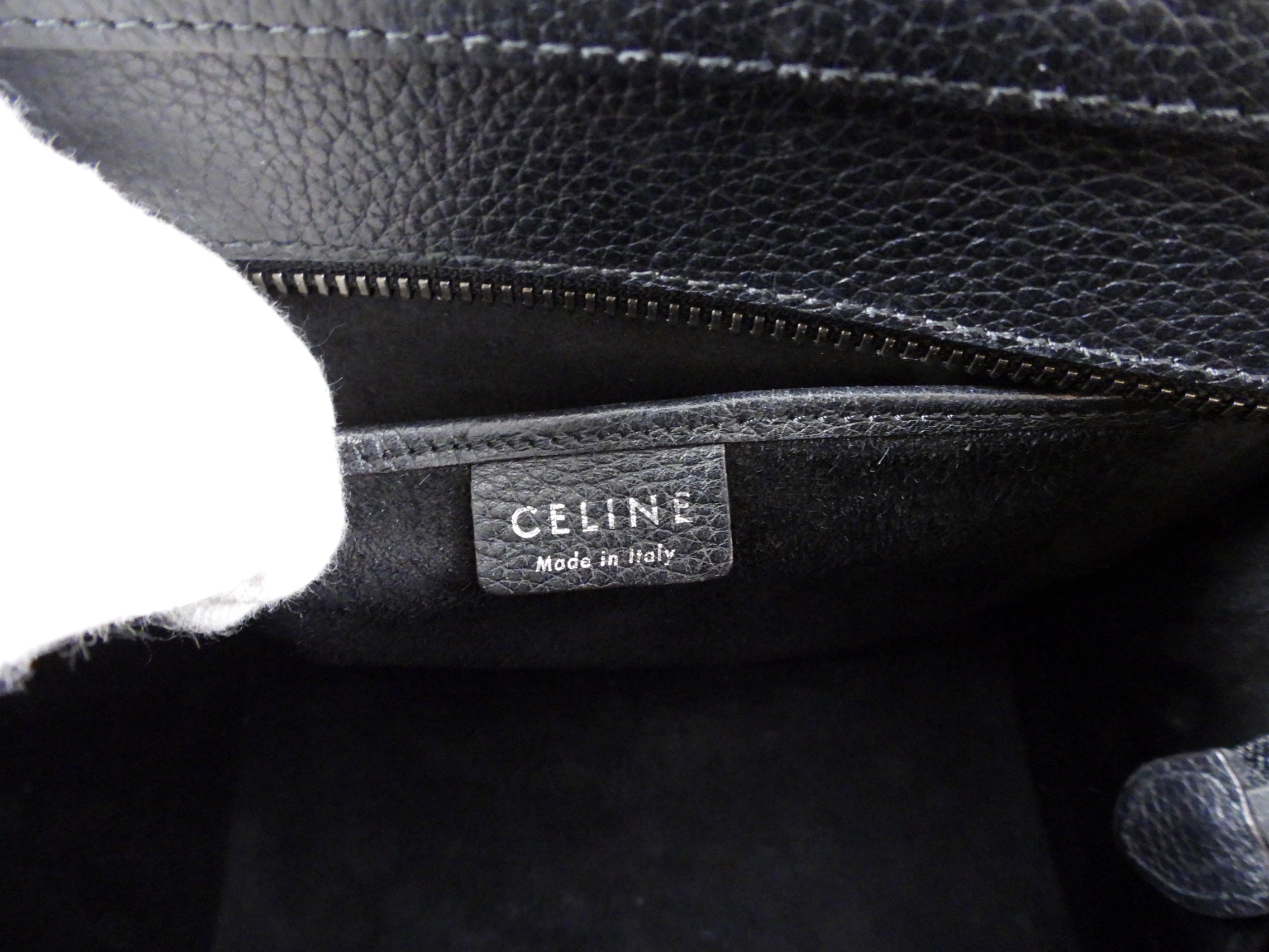 Céline Black Leather Nano Luggage Tote Crossbody Bag - Stylish Designer Handbag for Women, Perfect for Work, Travel & Everyday Use