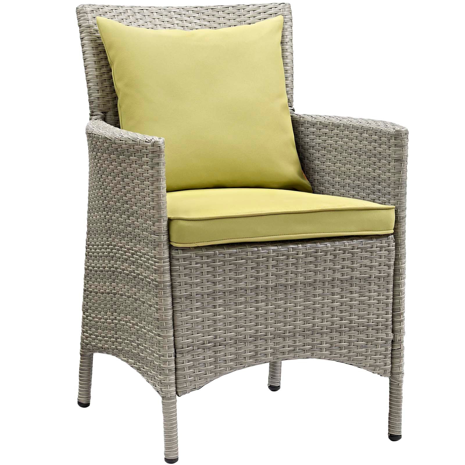 Premium Outdoor Wicker Rattan Dining Armchair - Weather-Resistant Patio Furniture for Garden, Poolside & Backyard Dining - Comfortable Conduit Design