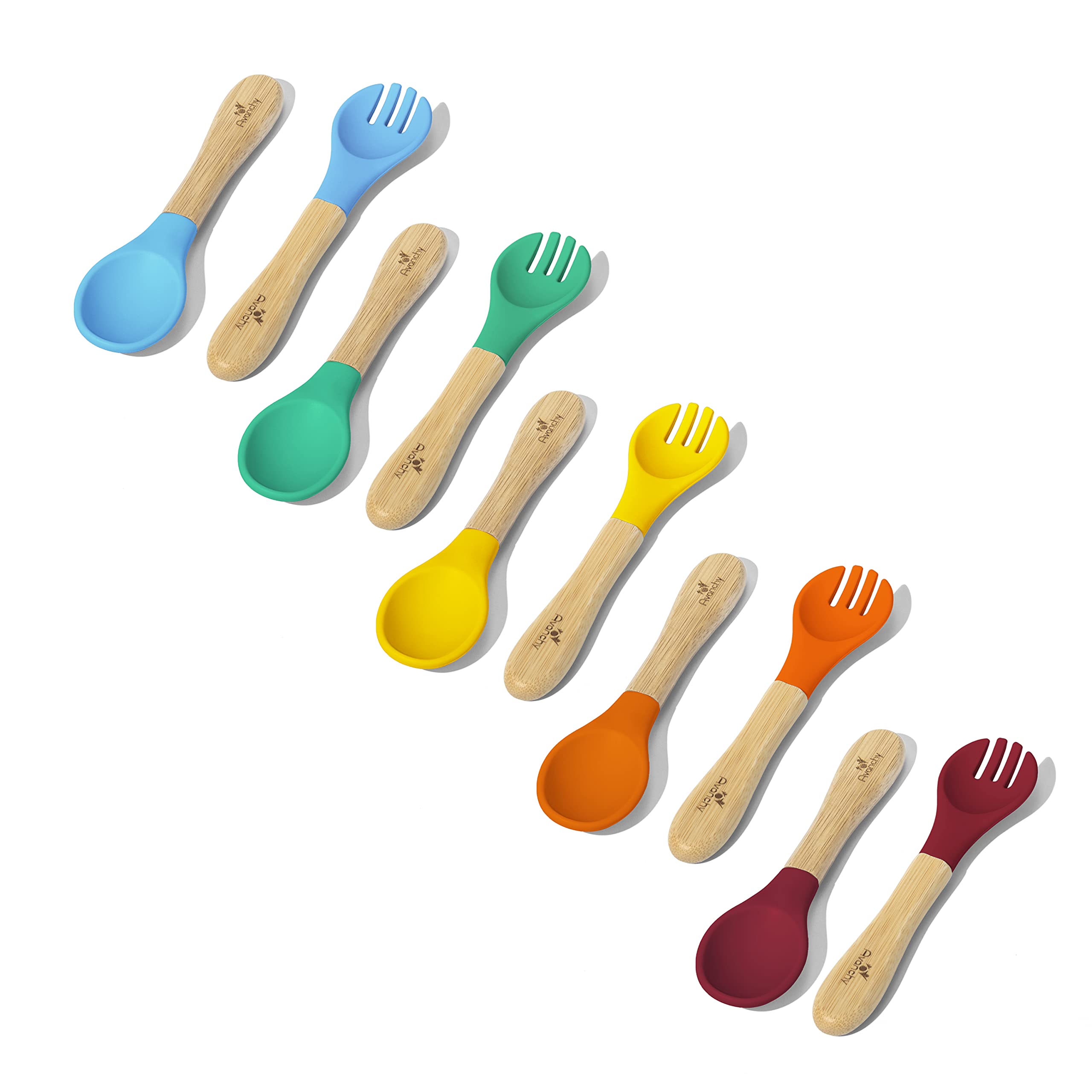 Rainbow Baby Gift Set - BPA-Free Baby Spoons & Training Forks Set for Newborns | Baby Registry Essentials, Unisex Baby Shower Gift for Boys & Girls | Perfect for First Foods, Weaning & Toddler Mealtime