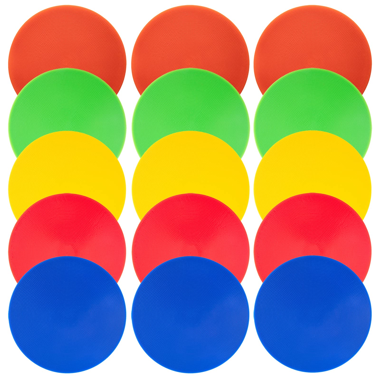 Non-Slip 9-Inch Rubber Floor Spot Markers - Flat Field Cones & Poly Dots for Soccer, Basketball, Speed & Agility Training - Perfect for Sports Drills, Gym Floors & Outdoor Practice