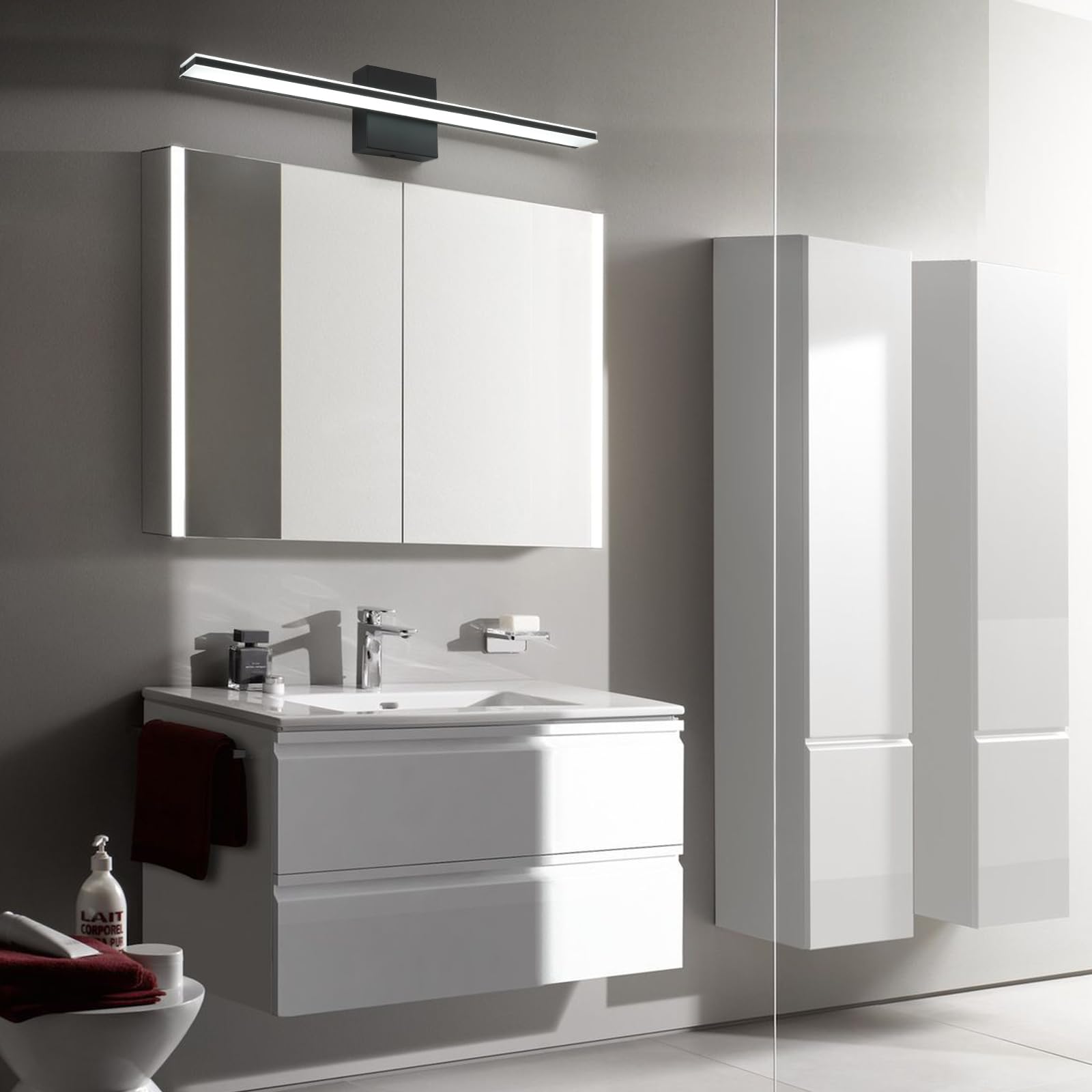 Modern Black Vanity Light 24