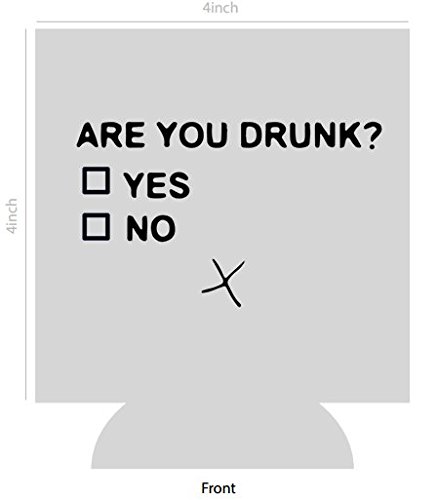 Are You Drunk? Funny Novelty Neoprene Can Cooler Set of 2 | Beer & Beverage Holder | Craft Beer Gift Idea | White Elephant Party Essential | Perfect for BBQs, Tailgates & Beach Days