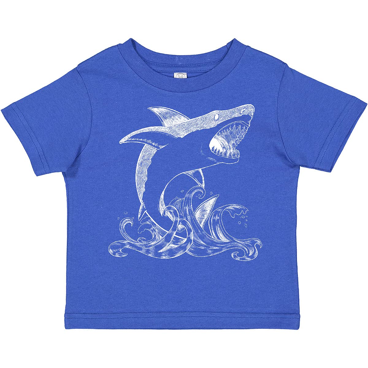Inktastic Great White Shark Jumping Toddler T-Shirt - Soft Cotton Kids Tee for Boys & Girls - Perfect for Beach Trips, Shark Week & Ocean-Themed Birthday Parties