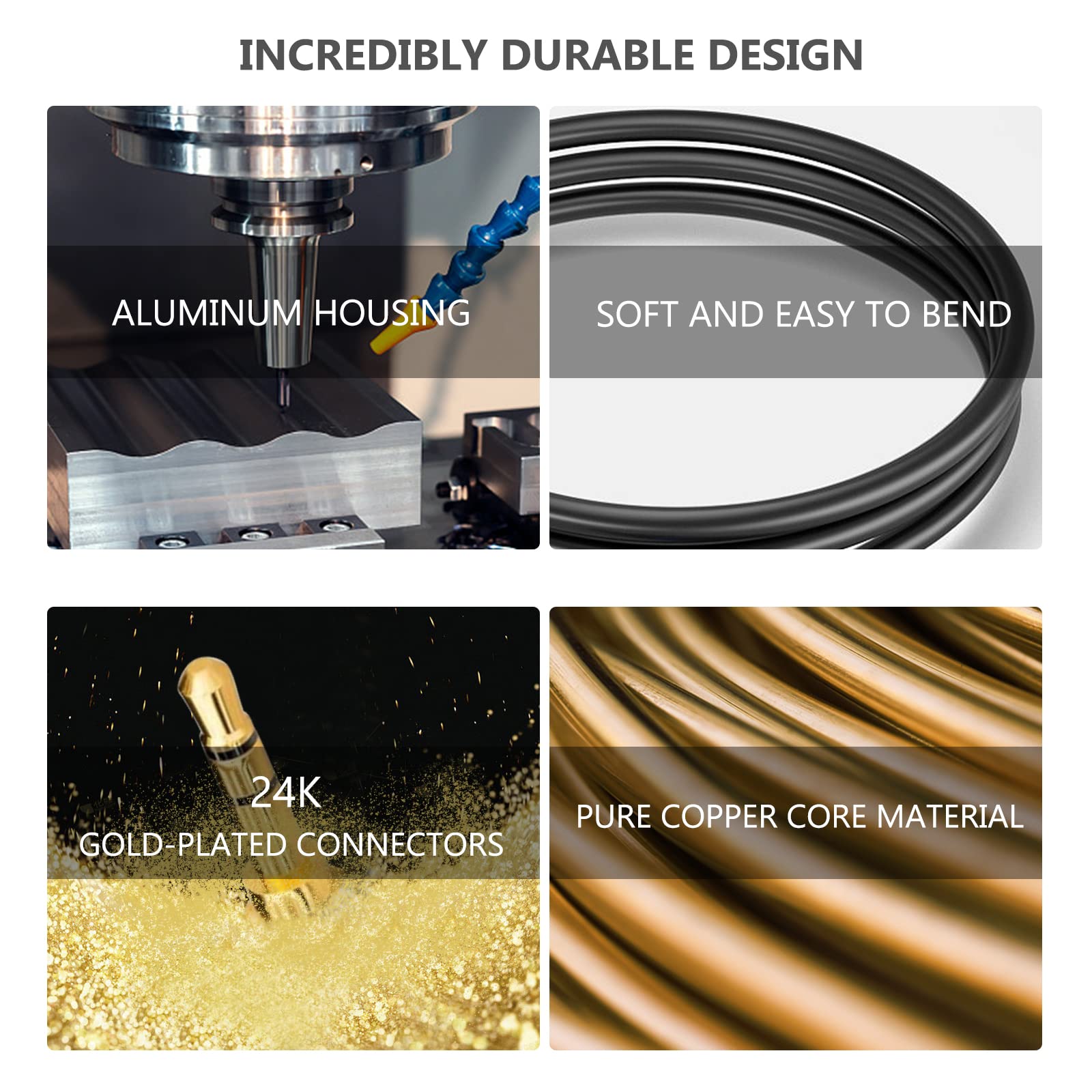 Premium RCA to 3.5mm Audio Cable - 6.6ft Stereo Y Splitter Cord with Gold-Plated Connectors for Smartphones, Speakers, HDTV, Home Theater & Car Audio Systems - High-Quality Audio Transmission for Enhanced Sound Experience