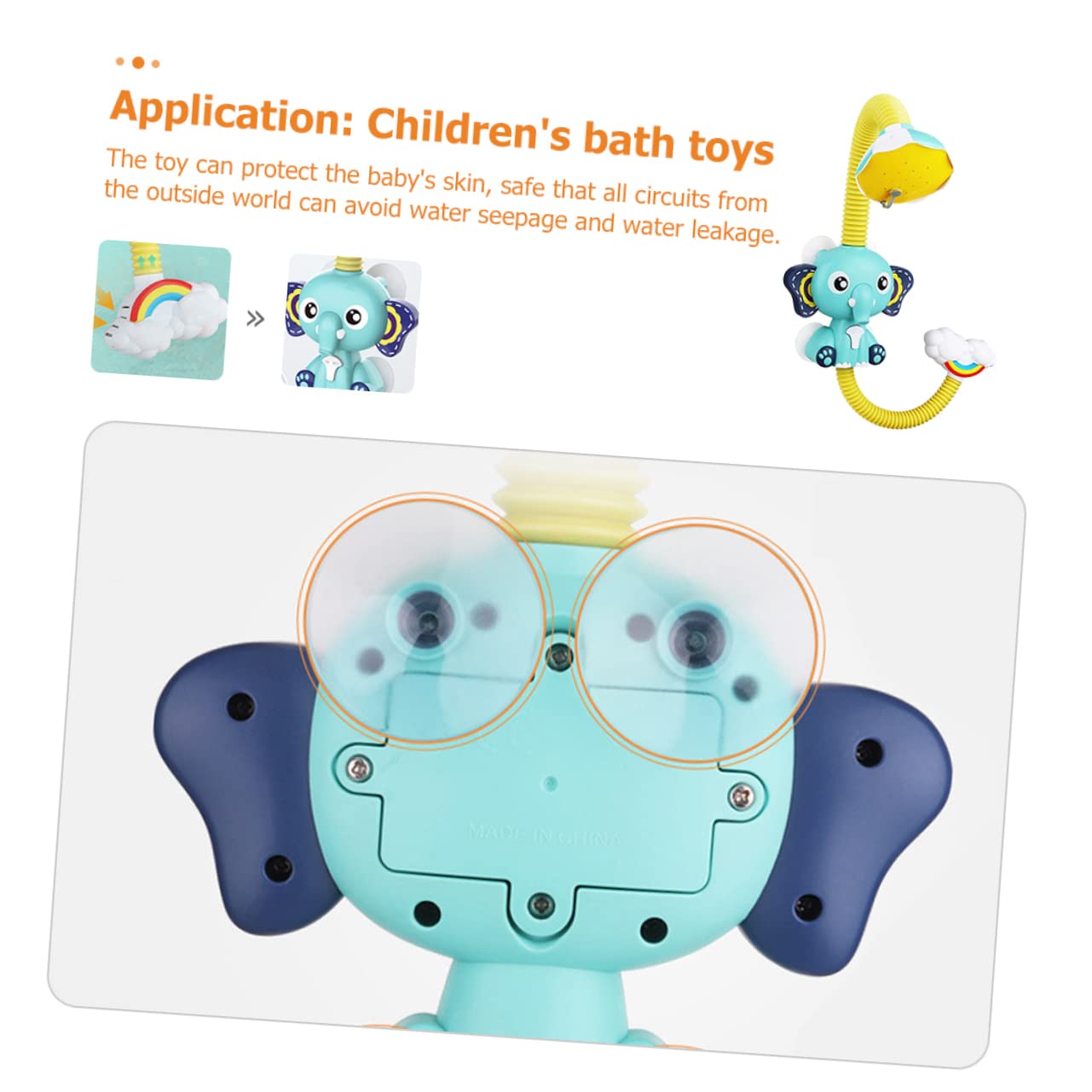VICASKY 3-Piece Electric Elephant Shower Fountain Toy Set - Bathtub Water Sprayer for Kids, Fun Bath Time Water Play Toys for Toddlers & Children - Perfect for Indoor & Outdoor Bathing, Pool, and Beach Activities