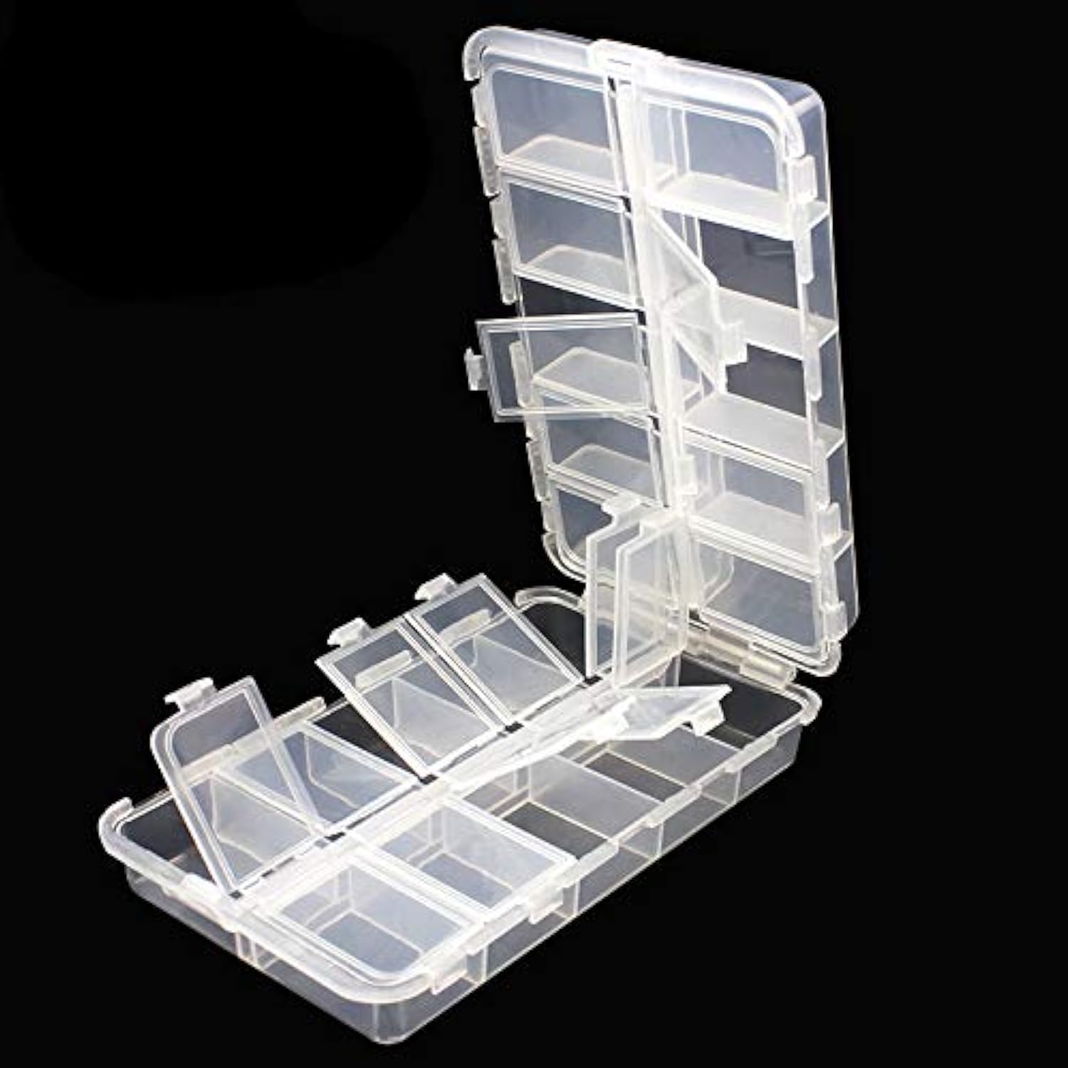 OriGlam Premium 20-Compartment Tackle Box - Adjustable Plastic Fishing Tackle Organizer with Utility Storage for Lures, Hooks & Gear - Perfect for Bass Fishing, Camping & Outdoor Adventures