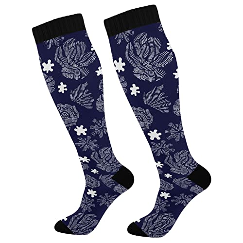 Wildflowers Floral Retro Royal Blue