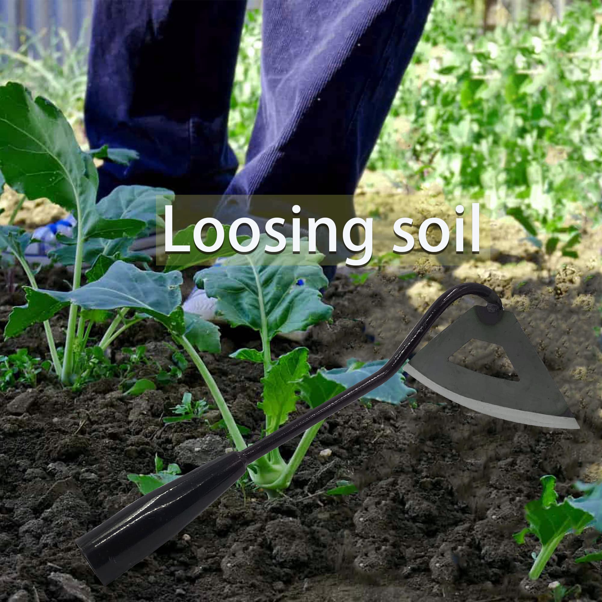 Premium Stainless Steel Hollow Garden Hoe - Durable Weeding Tool for Vegetable Gardens, Flower Beds & Landscaping - Perfect for Soil Aeration, Weed Removal & Gardening Tasks