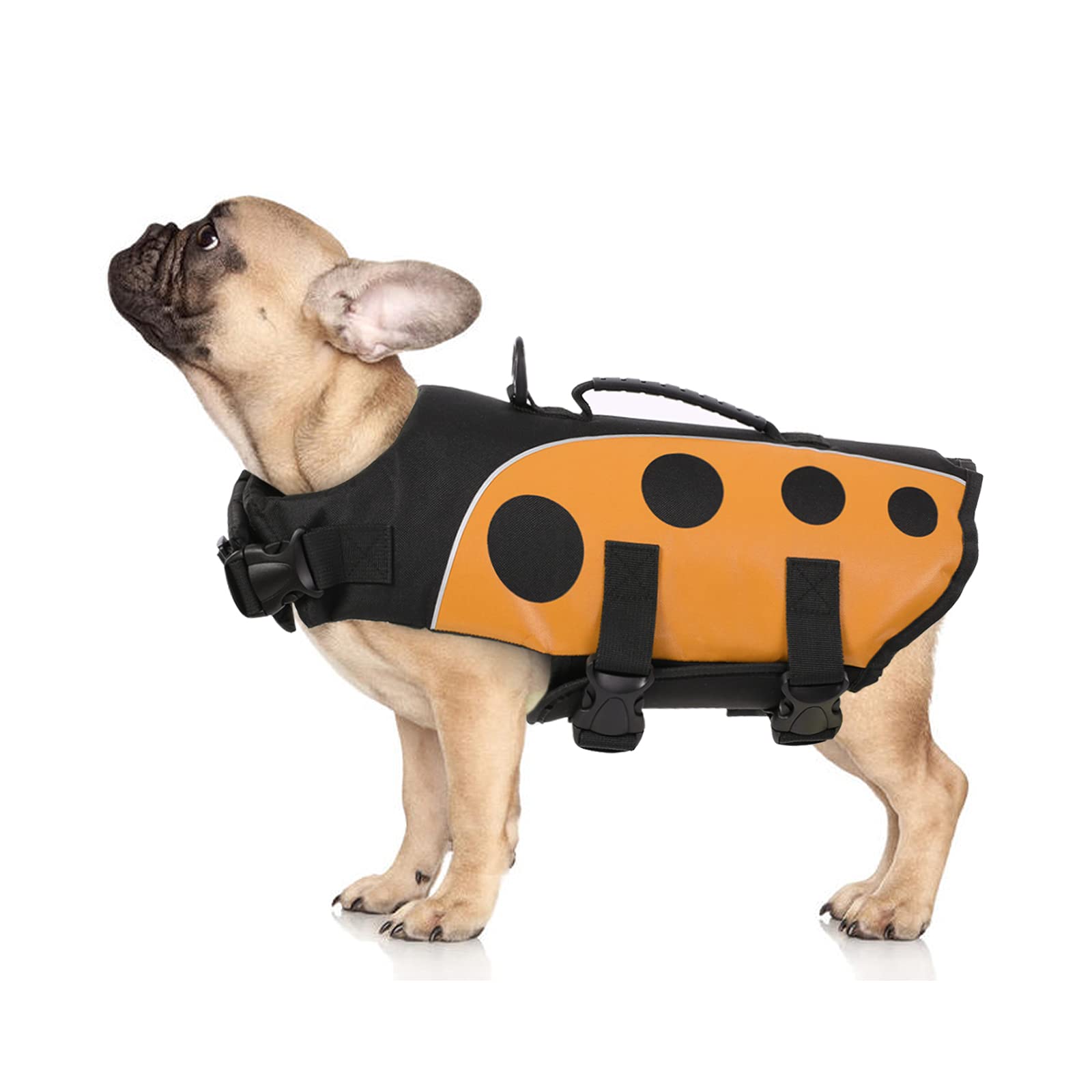 ZARYIEEO Reflective Dog Life Jacket - Adjustable Safety Vest for Small/Medium/Large Dogs | Buoyancy Aid for Swimming, Boating & Kayaking | High Visibility Rescue Handle | Perfect for Water Adventures & Beach Safety