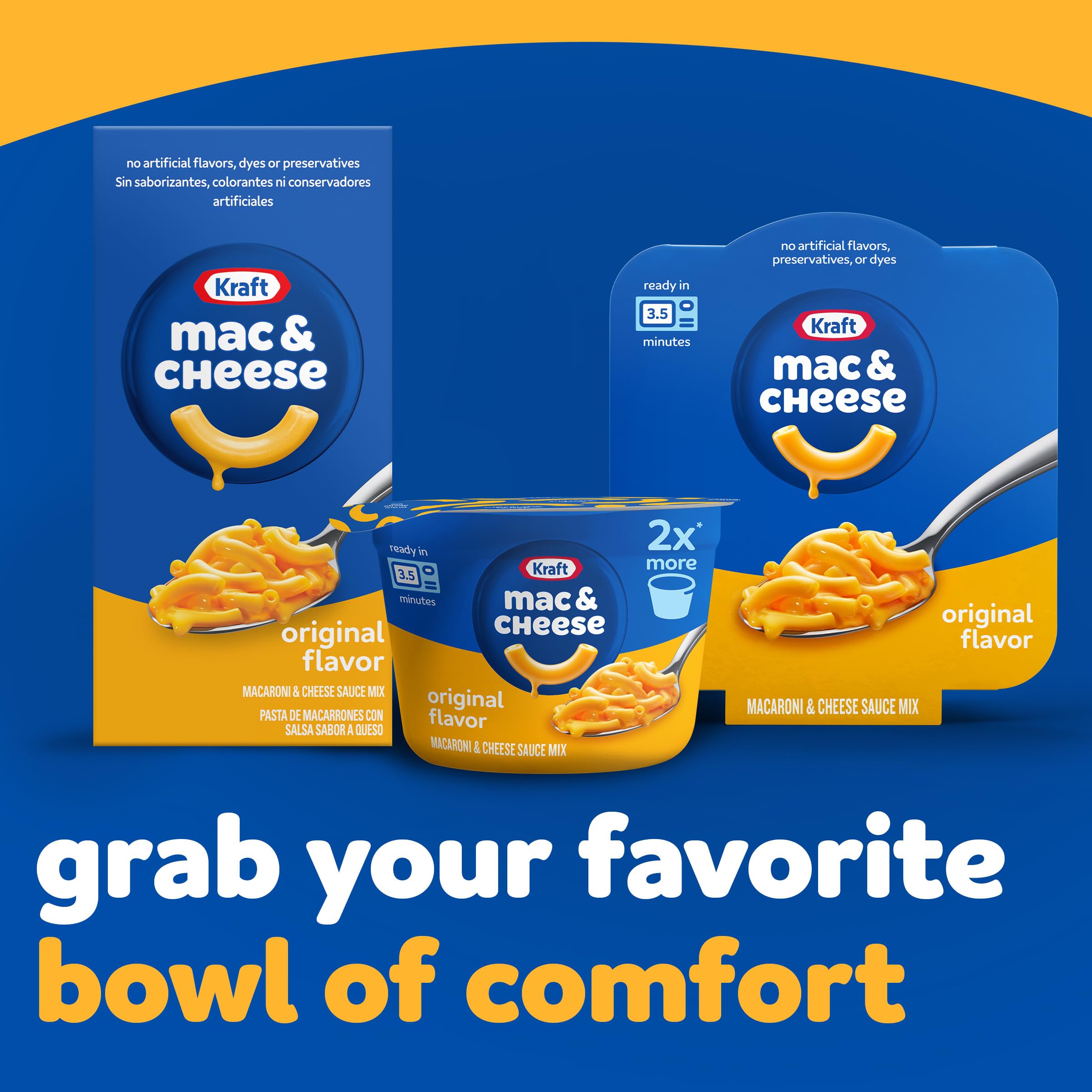 Kraft Original Mac & Cheese Dinner - Big Cup (4.1 oz) | Easy Microwave Macaroni & Cheese | Quick Lunch, Snack & On-the-Go Meals
