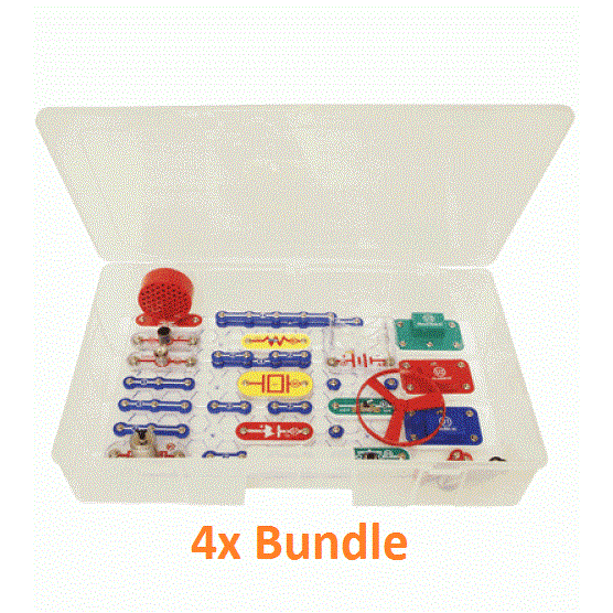 Snap Circuits Jr. SC-100 Electronics Exploration Kit - STEM Learning Toy for Kids Ages 8+ with 100+ Experiments - Pack of 4 - Perfect for Classroom, Homeschool & Science Fair Projects