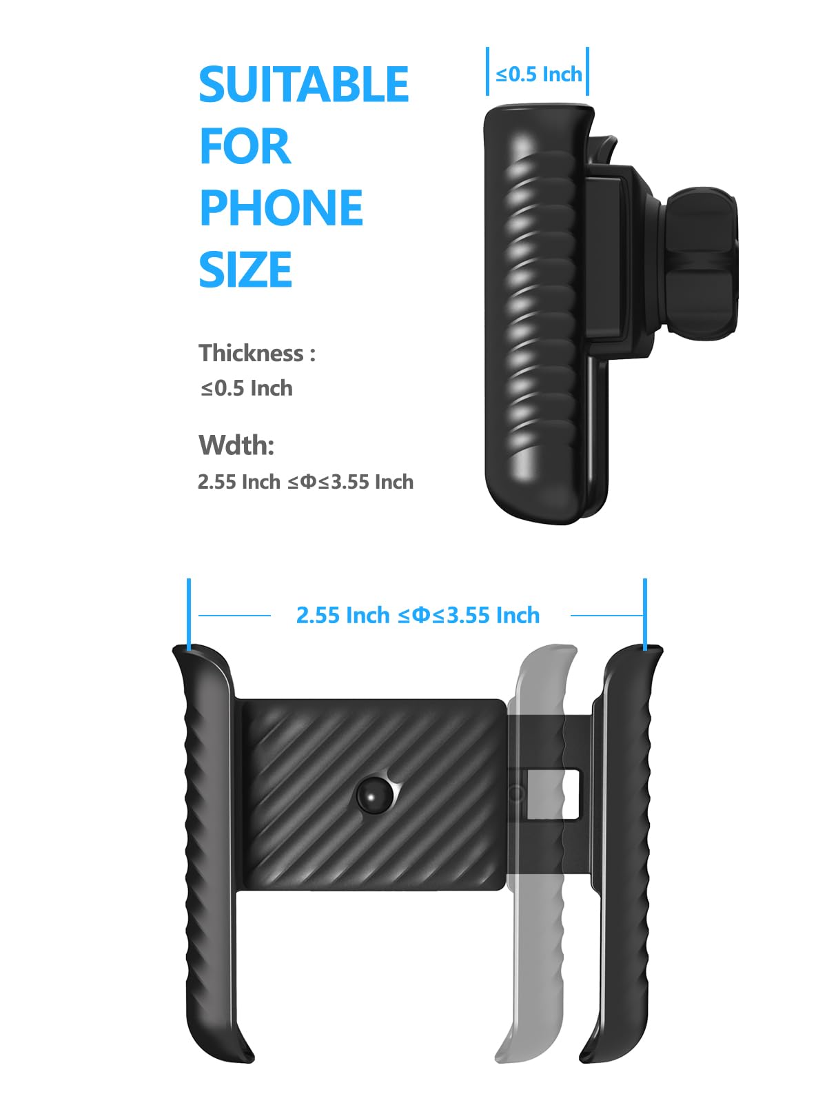 NKV Car Cup Holder Phone Mount - Multi-Pivot Adjustable Long Neck Phone Holder for Car, Truck & Golf Cart - Universal Smartphone Compatible - Perfect for Driving, Commuting & Outdoor Adventures
