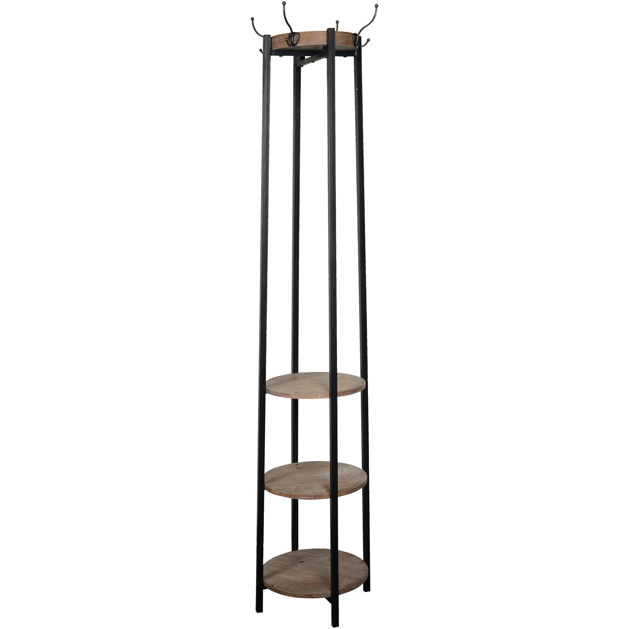 Hanston 3-Tier Wall Mounted Coat Rack - Space Saving Entryway Organizer for Hats, Jackets & Bags - Perfect for Hallway, Bedroom or Mudroom Storage