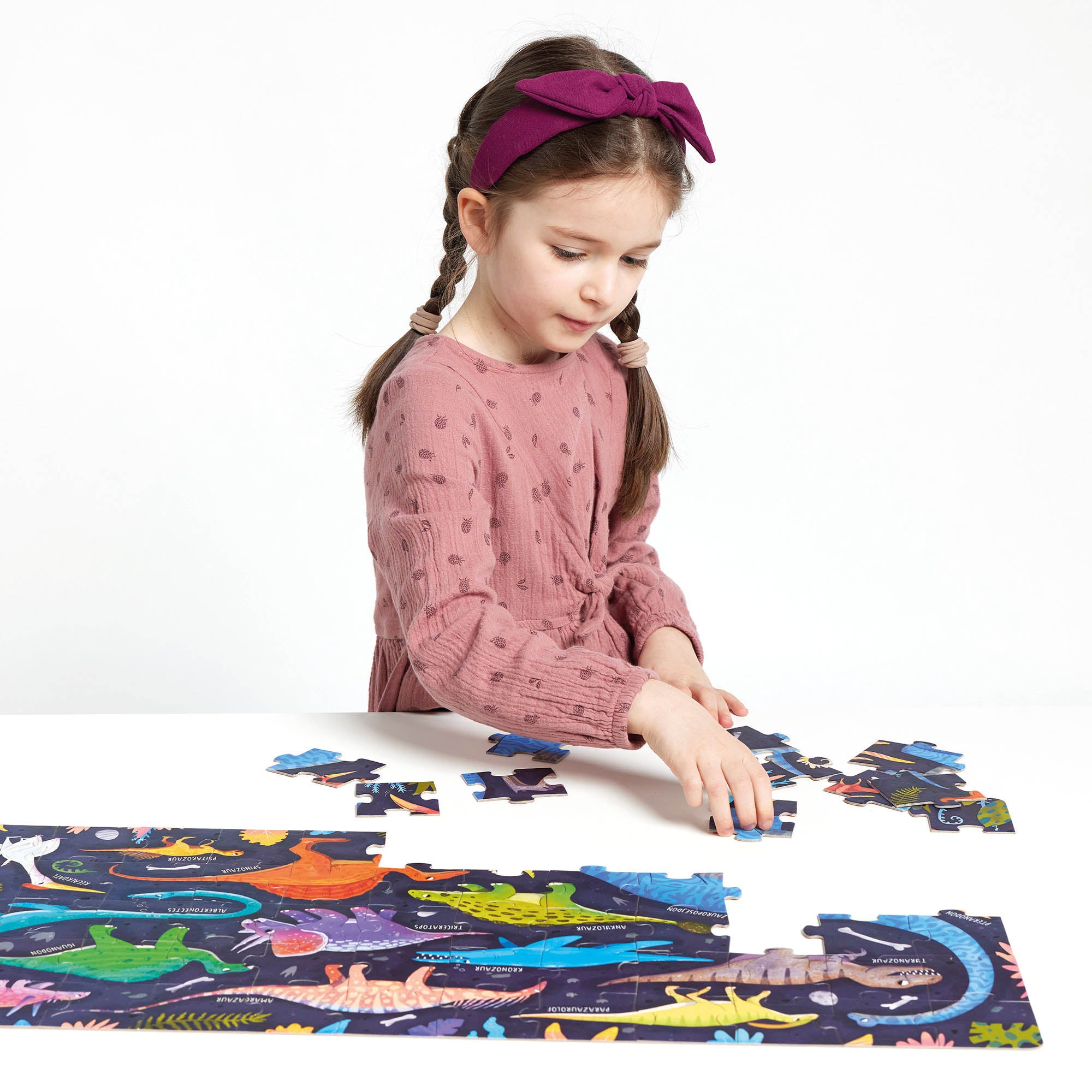 Banana Panda I Love Dinosaurs Puzzle - 60 Piece Jigsaw Puzzle for Kids | Dinosaur Toys for Boys & Girls | Perfect for Birthday Gifts & Educational Play