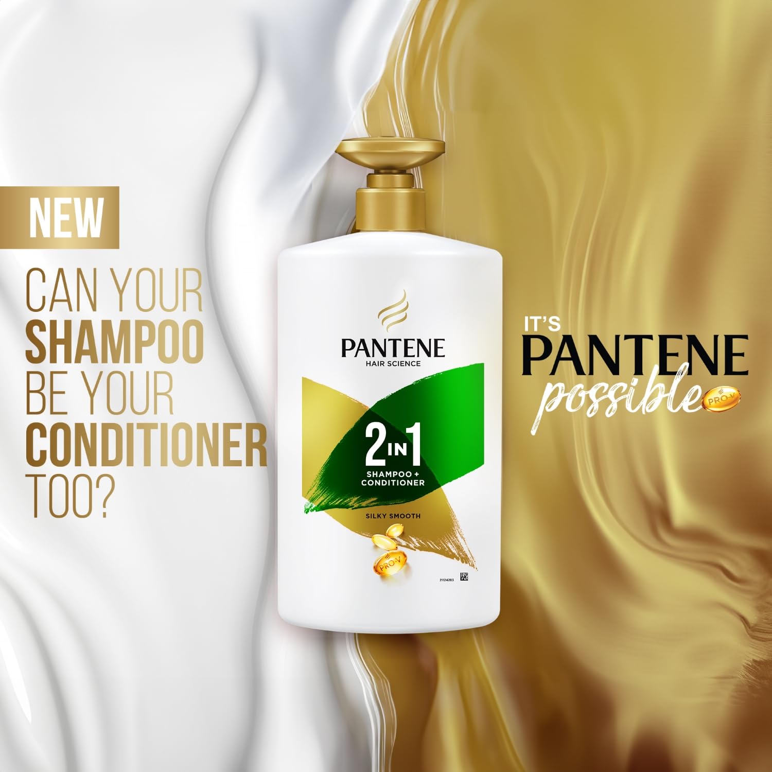 Pantene Advanced Hairfall Solution 2-in-1 Anti-Hairfall Shampoo & Conditioner for Women - 1L Bottle | Silky Smooth Hair Treatment | Daily Use for Thicker, Stronger Hair | Perfect for Dry & Damaged Hair Care