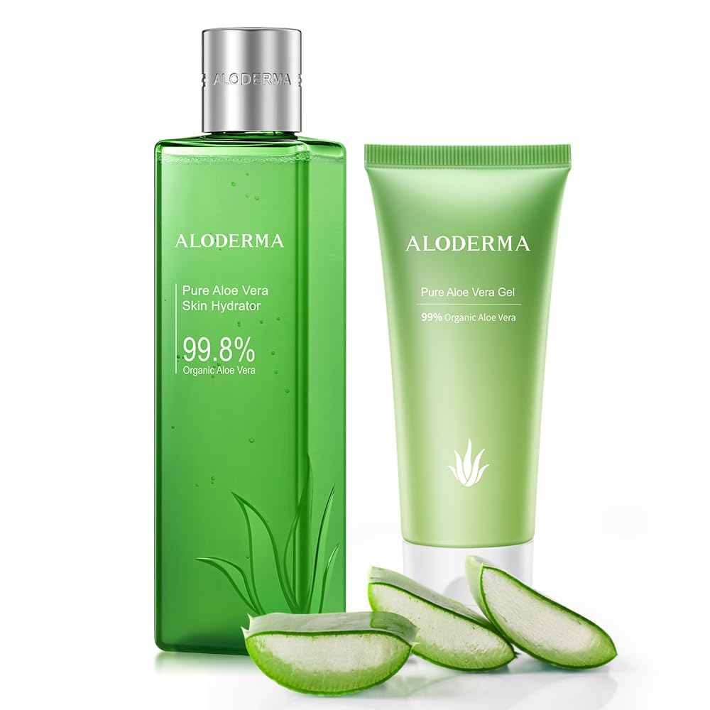 All Purpose Aloe Vera Gel Set - 2 Pack (114g Each) for Hydration, Sunburn Relief & Skin Care | Perfect for After Sun Care, Daily Moisturizing & Soothing Irritated Skin