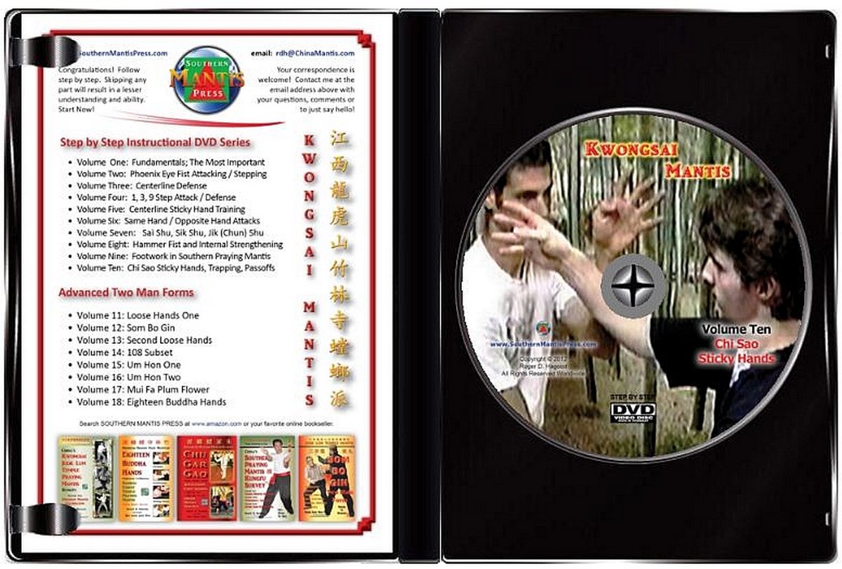 Southern Praying Mantis Kung Fu Volume 10: Chi Sao Sticky Hands Techniques - Passoffs, Traps & Training Drills for Self-Defense and Martial Arts Practice